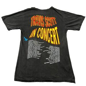 Comfort Colors T Shirt Mens S Black Graphic Travis Scott Cactus Jack Rodeo Tour